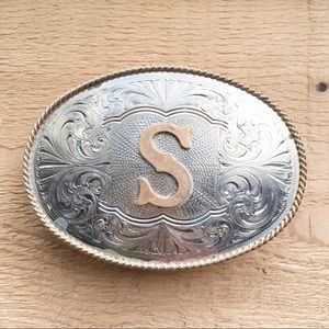 Diablo silver “S” belt buckle vintage